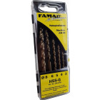 Jeu de mèches à bois hélicoïdale, HSS-G,5 pcs,boîte en plastique Ø 3,4,5,6,8 mm FAMAG - 1594.835