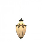 Suspension petit gland 1 ampoule brooklyn, verre et métal