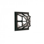 Plafonnier chapel, aluminium noir et verre