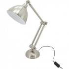 Lampe de bureau en acier brossé 16x76cm