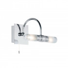 Applique shore, chrome et verre, 2 ampoules