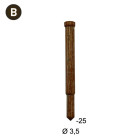 Pointes en bois Lignoloc® 35 x 25 avec tête - 16S3525W