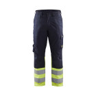 Pantalon retardant-flamme inhérent Steel classe 3 Marine/Jaune-Fluo 17051519 - Taille au choix
