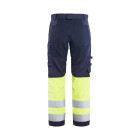 Pantalon multinormes inhérent +stretch Marine/Jaune-Fluo 17871512 - Taille au choix