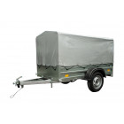 Remorque 200 x 106 avec bache haute et arceau ptac 500 kg garden trailer 200