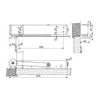 Ferme-porte FL96 EVO - CAVERS ISEO -  24V - Bi-tension - Rupture bras droite - 379975