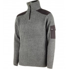 Pull zippé de travail ranger gris anthracite