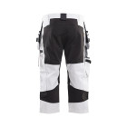 Pantacourt X1900 peintre stretch Blanc/Noir 19121310 - Taille au choix