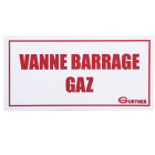 Plaque signalétique vanne gaz gurtner - 19132