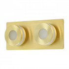 Applique murale dorée techno 2 ampoules 6.5 cm