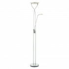 Lampadaire livorno avec liseuse, chrome satiné