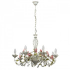 Chandelier blanc flora 8 ampoules 131 cm