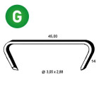 Agrafes HR-45 Galfan - Boite de 1600 pièces - 19HR455