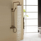 Robinet de douche style antique avec douchette de pluie et douchette à main