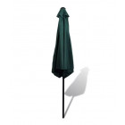 Parasol vert avec poteau en acier 3m