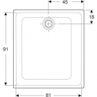 Receveur de douche rectangulaire Renova 100 x 90 cm