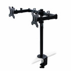 Support pour 2 écrans PC 13 à 32 pouces pour table rotatif à 360° noir