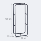 Étagère porte-bûches de bois de cheminée acier 100 cm 