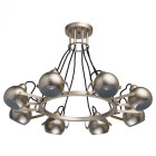 Suspension dorée loft 8 ampoules 50 cm