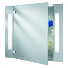 Armoire lumineuse salle de bain, verre miroir et prise rasoir
