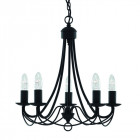 Suspension 5 ampoules maypole, noir mat