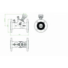 Robinet d'équilibrage OVENTROP Hydrocontrol VFC - PN 16 DN 50 - Brides selon DIN-EN 1092-2 des deux côtés, avec 2 prises de pression, fonte grise - 1062650