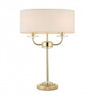 Lampe nixon, laiton et cristal, 2 ampoules