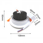 Spot encastrable led 5w 80 orientable - couleur eclairage au choix