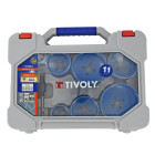 Mallette de 11 pièces - 8 scies cloches bi-métal cobalt 8% Ø 25 à 86mm + 2 pilotes + 1 clé Allen - TIVOLY - XT505270003
