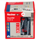 Chevilles métallique pour corps creux DuoHM 5X55 embout TX - FISHER - 572924