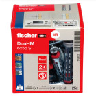 Chevilles métallique pour corps creux DuoHM 6X55 embout PZ - FISHER - 572922