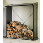 Abri bûches double paroi 1 stère en résine noire