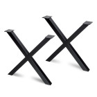Jeu de pieds Cross pour table 2 - Coloris au choix