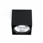 Plafonnier noir tecto 1 ampoule h12 cm