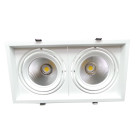 Downlight spot led cob rectangle 2x20w - couleur eclairage : blanc froid 6000k - 8000k