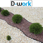Bordure de jardin flexible lisse noire hauteur 15cm x longueur 9 mètres en pvc et anti uv (ép. 1mm) - d-work