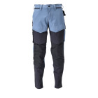 Pantalon de travail avec poches genouillères MASCOT Customized - 22379-311/2-Bleu gris/marine-40-76