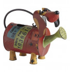 Arrosoir chien en métal laqué chien