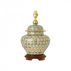 Lampe daisies, porcelaine de kutani (sans abat-jour)
