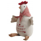 Cale-porte poule écru