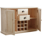 Buffet de cuisine socle avec rangement bouteilles