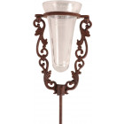 Pluviomètre de jardin en verre avec support en fonte