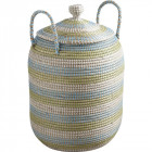 Panier à linge en jonc (lot de 2)