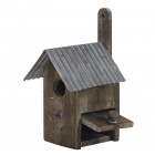 Nichoir oiseau bois et zinc