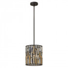 Suspension gemma, bronze et cristal, 1 ampoule