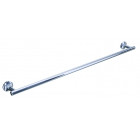 Porte serviette mural fixe en laiton chromé serie miami 850 mm à fixer ou à coller 