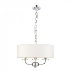 Suspension nixon, nickel brillant et cristal, 3 ampoules