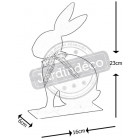 Lapin décoratif en métal rouillé