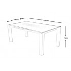 Table de jardin florence 180cm - Gris