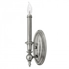Applique yorktown, nickel brossé, 1 ampoule